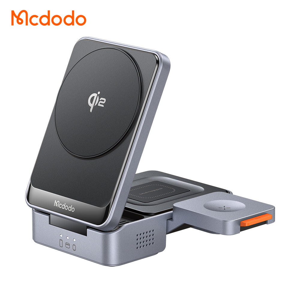 Mcdodo MagQ Qi2 Foldable 3 in 1 Magnetic Wireless Charging Station with 33W charger(EU plug) (Qi2 Officially Certified)