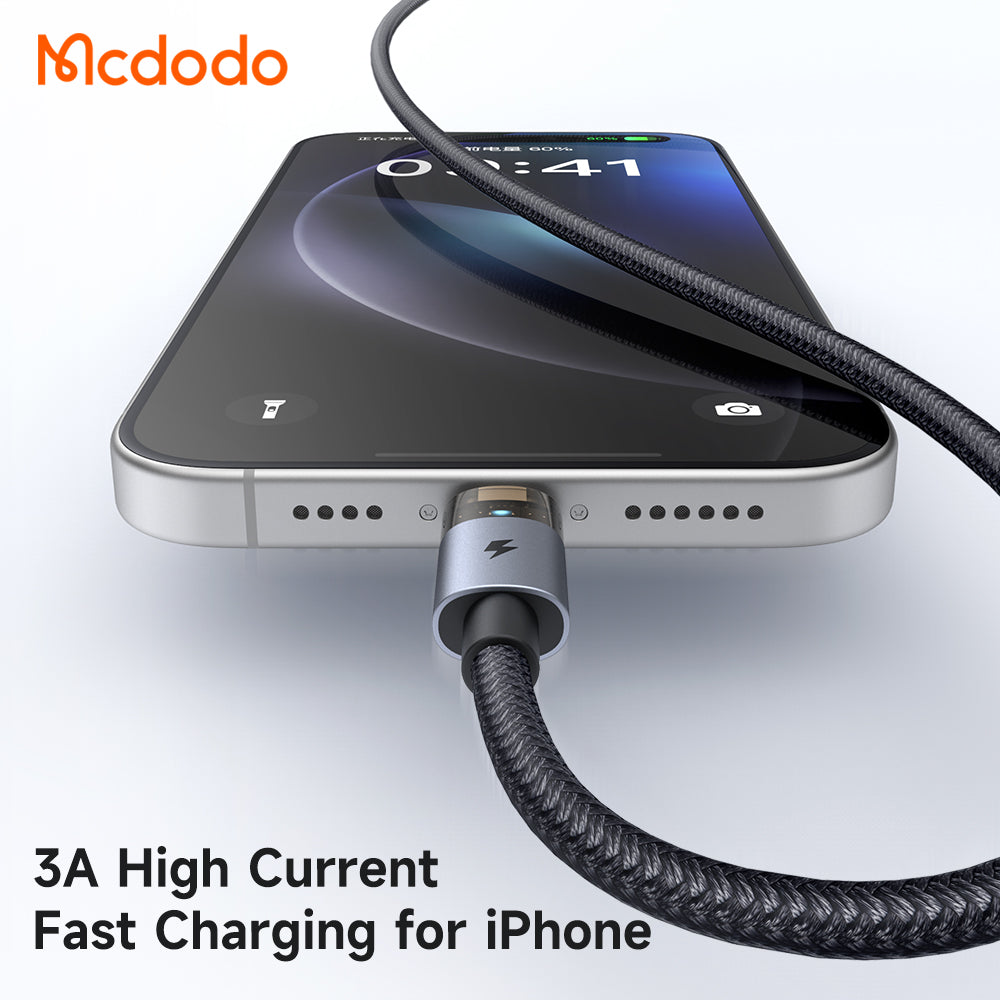 Mcdodo Lightning Transparent Cable with Charging Light 1.2m