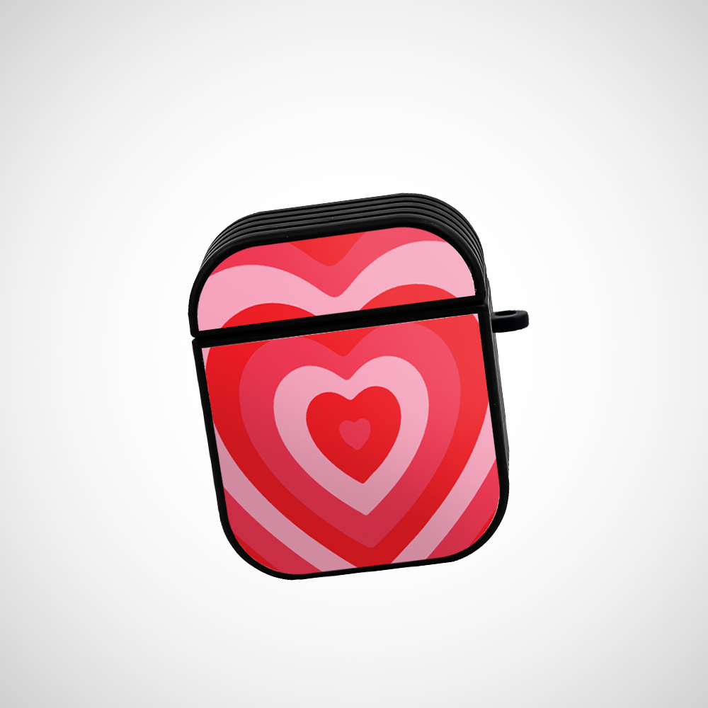 Strawberry Hearts Glass Airpods 2nd Gen Case Covers