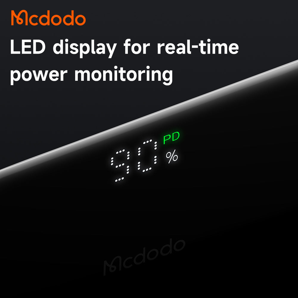 Mcdodo 22.5W Digital Display 5000mAh Pocket Power Bank with Built-in Cable & Connector (For Lightning)