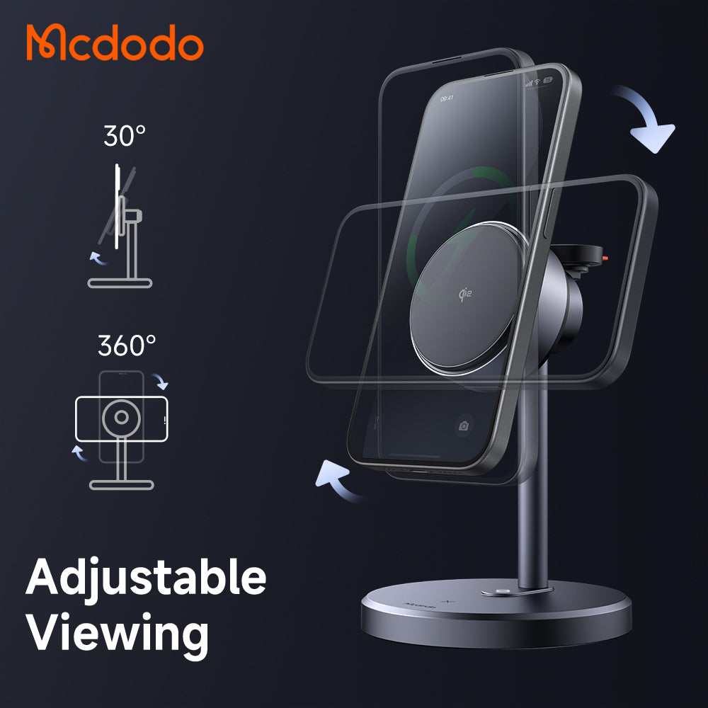 Mcdodo MagQ Qi2 Magnetic Wireless Charging Station 3 in 1 Stand (Qi2 Officially Certified)
