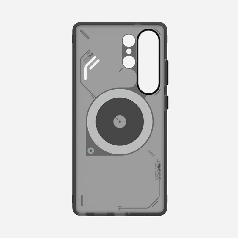 Aulumu S25 Frosted Case for Samsung Galaxy S25 Ultra | Subtle Glow-in-the -Dark | Translucent Gray & White | Magnetic