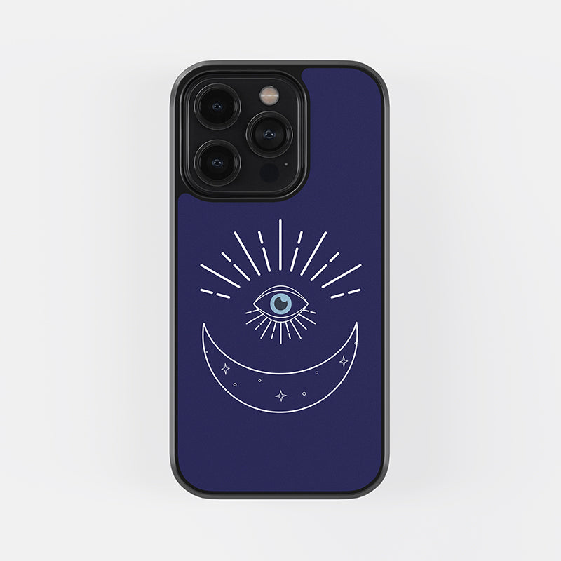Evil Eye Moon Glass case