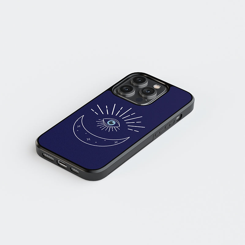 Evil Eye Moon Glass case