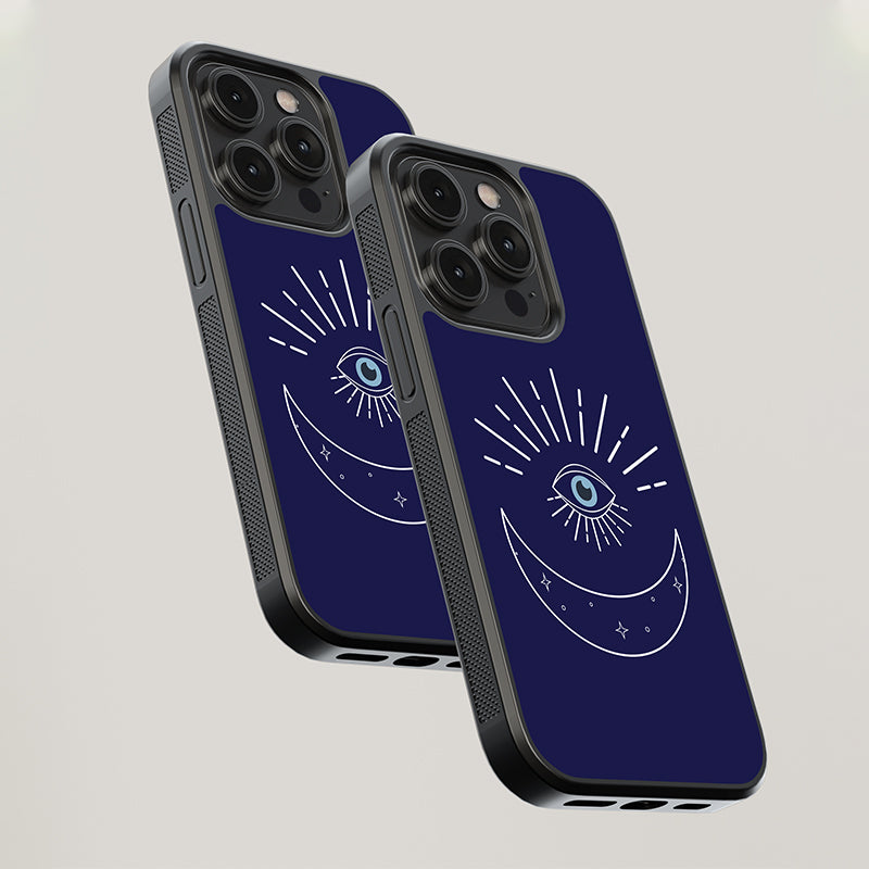 Evil Eye Moon Glass case