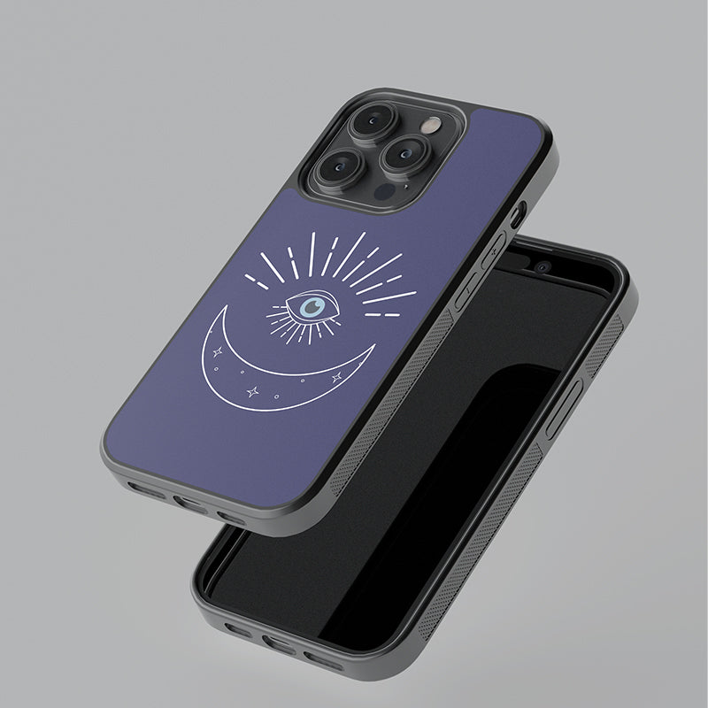 Evil Eye Moon Glass case