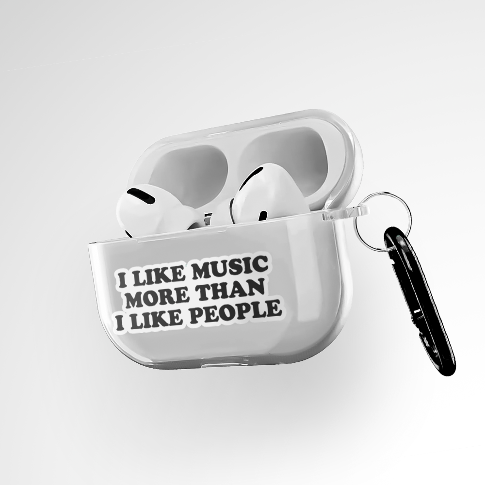 I like music Clear Airpods Pro Case Covers