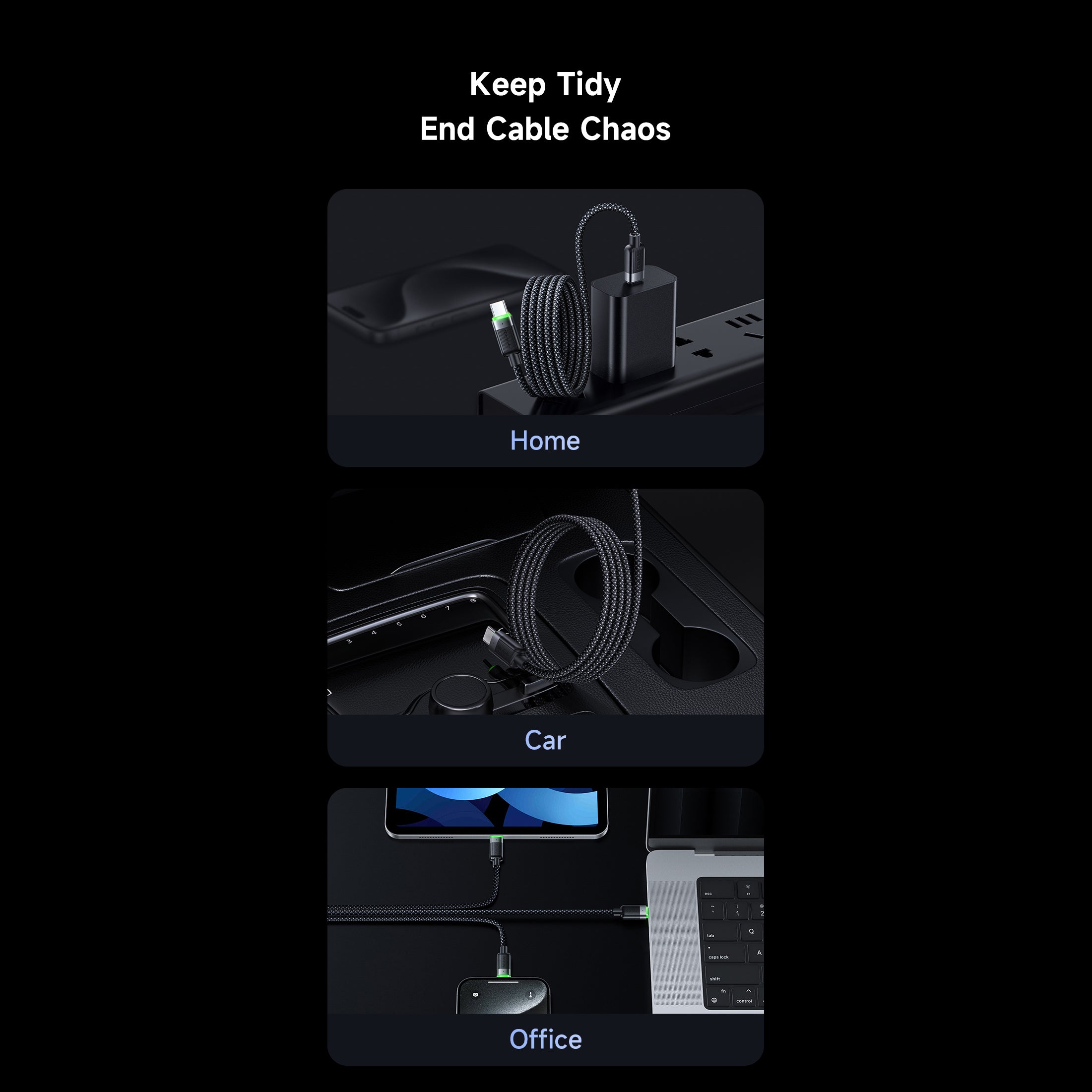Mcdodo USB-C to USB-C 60W Magnetic Self-Winding Data Cable 1.2m
