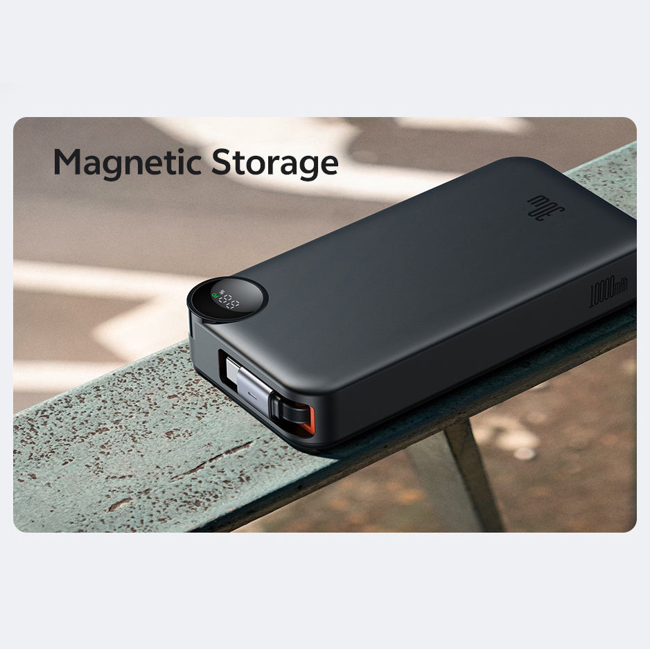 Mcdodo 30W Built-in Retractable Cable Digital Display 10000mAh Power Bank