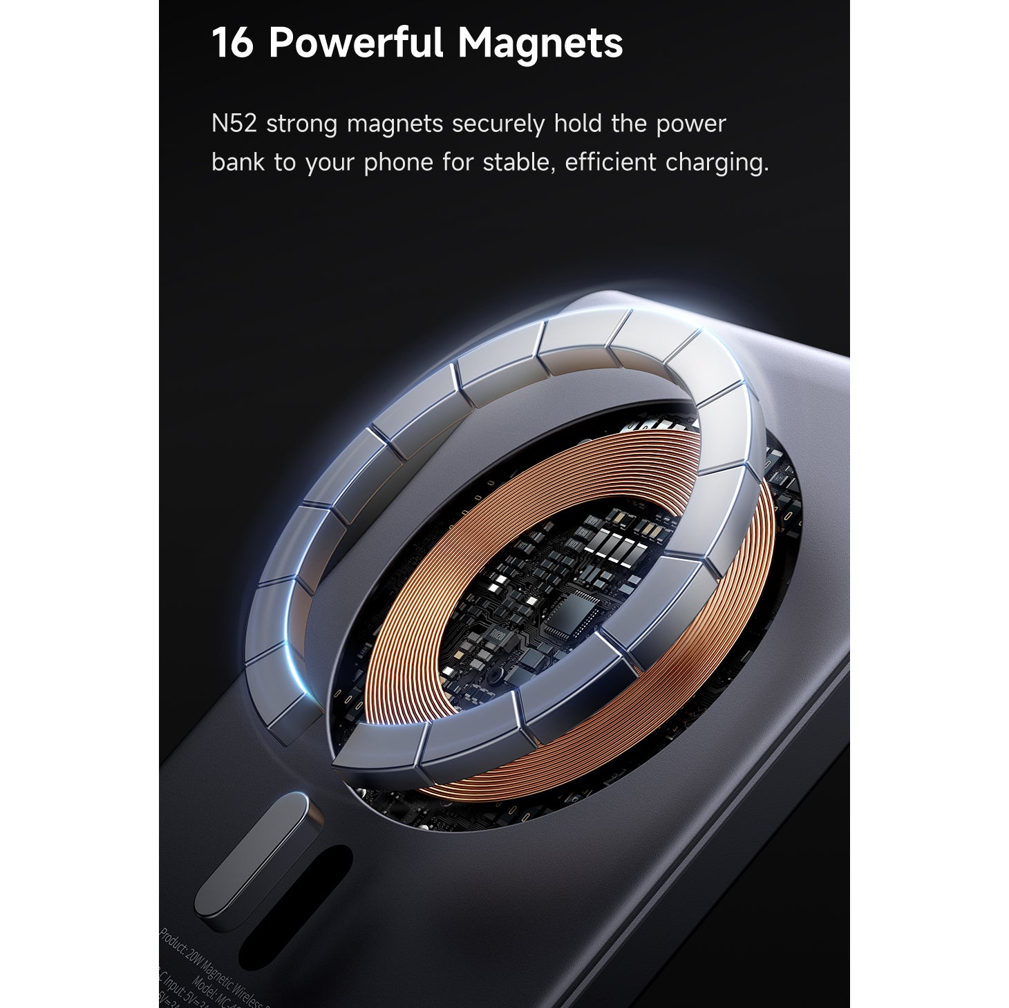 Mcdodo 20W Magnetic Wireless Metal Ultra-Thin 5000mAh 1C Power Bank