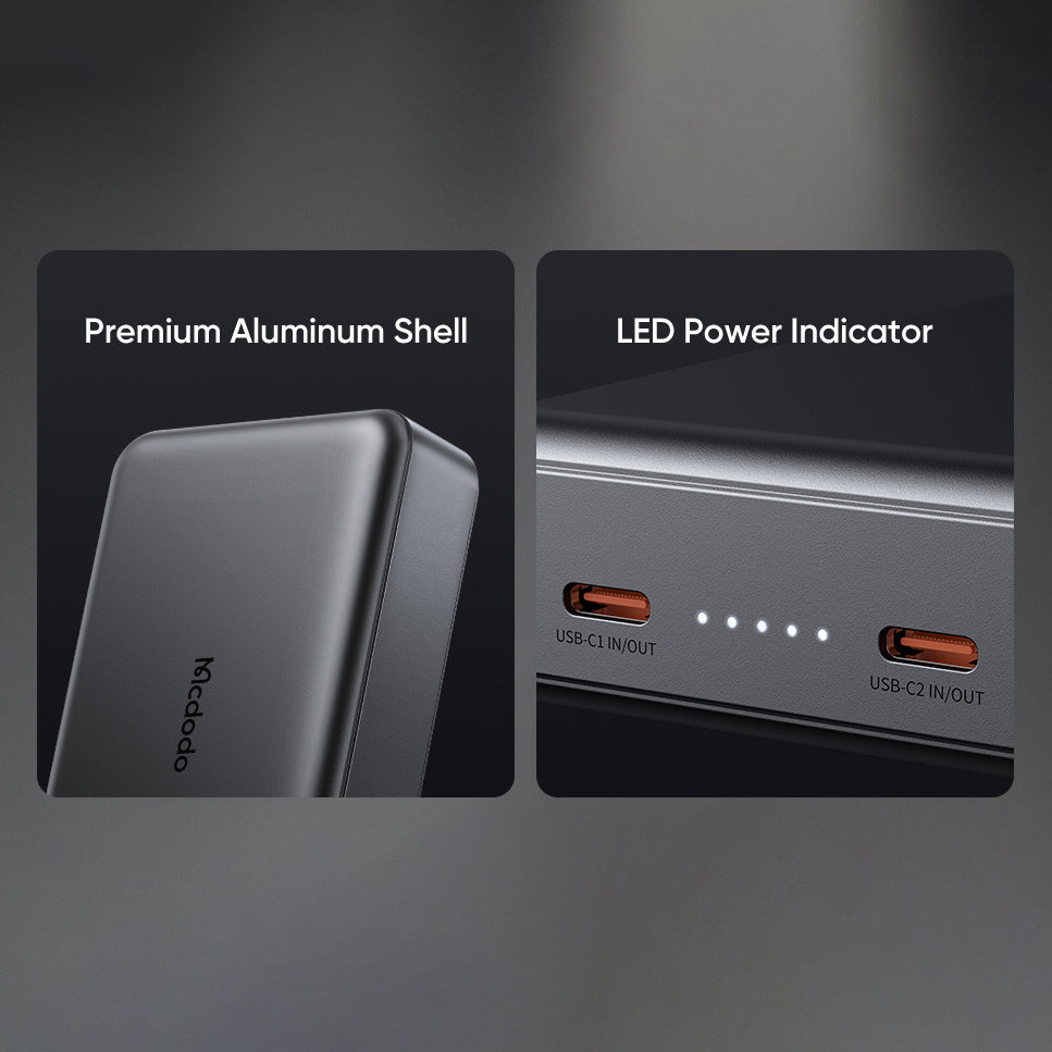 Mcdodo 20000mAh 45W Metal Power Bank Pocket Size with Fast Charging