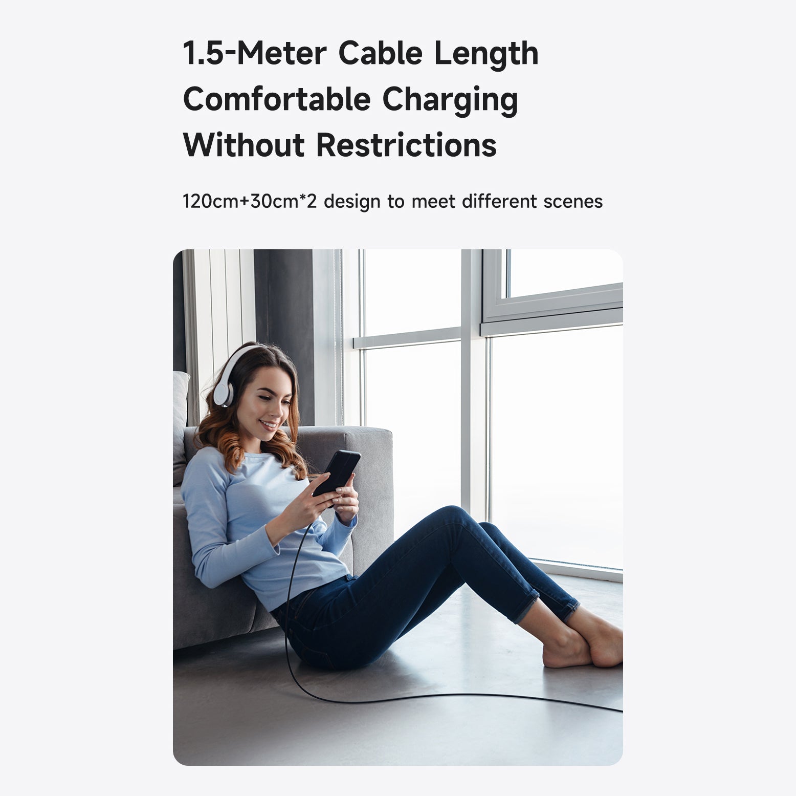 Mcdodo 2 in 1 100W USB-C to Dual USB-C Cable with LED 1.5m