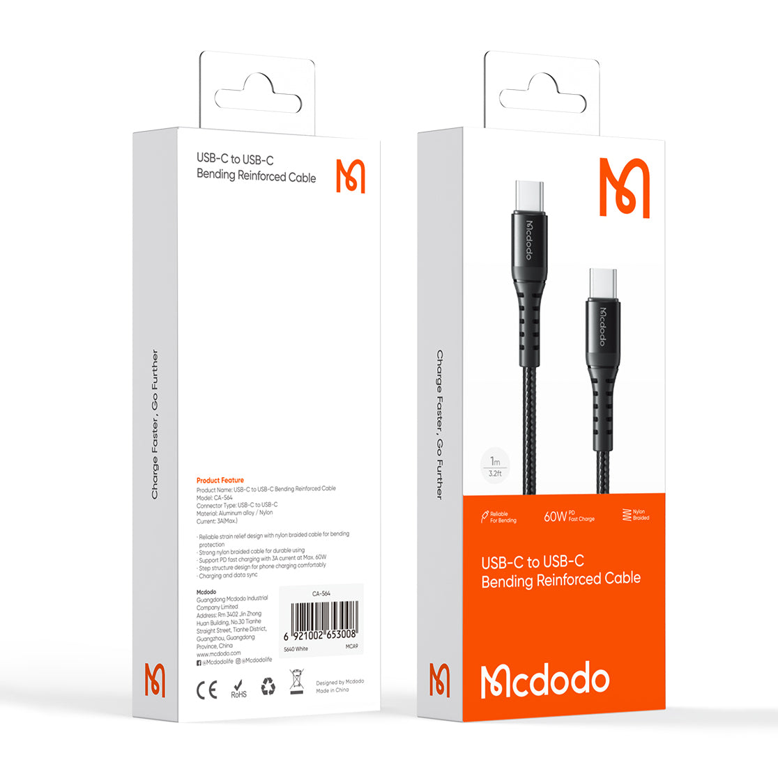Mcdodo USB-C to USB-C 60W Data Cable 1m
