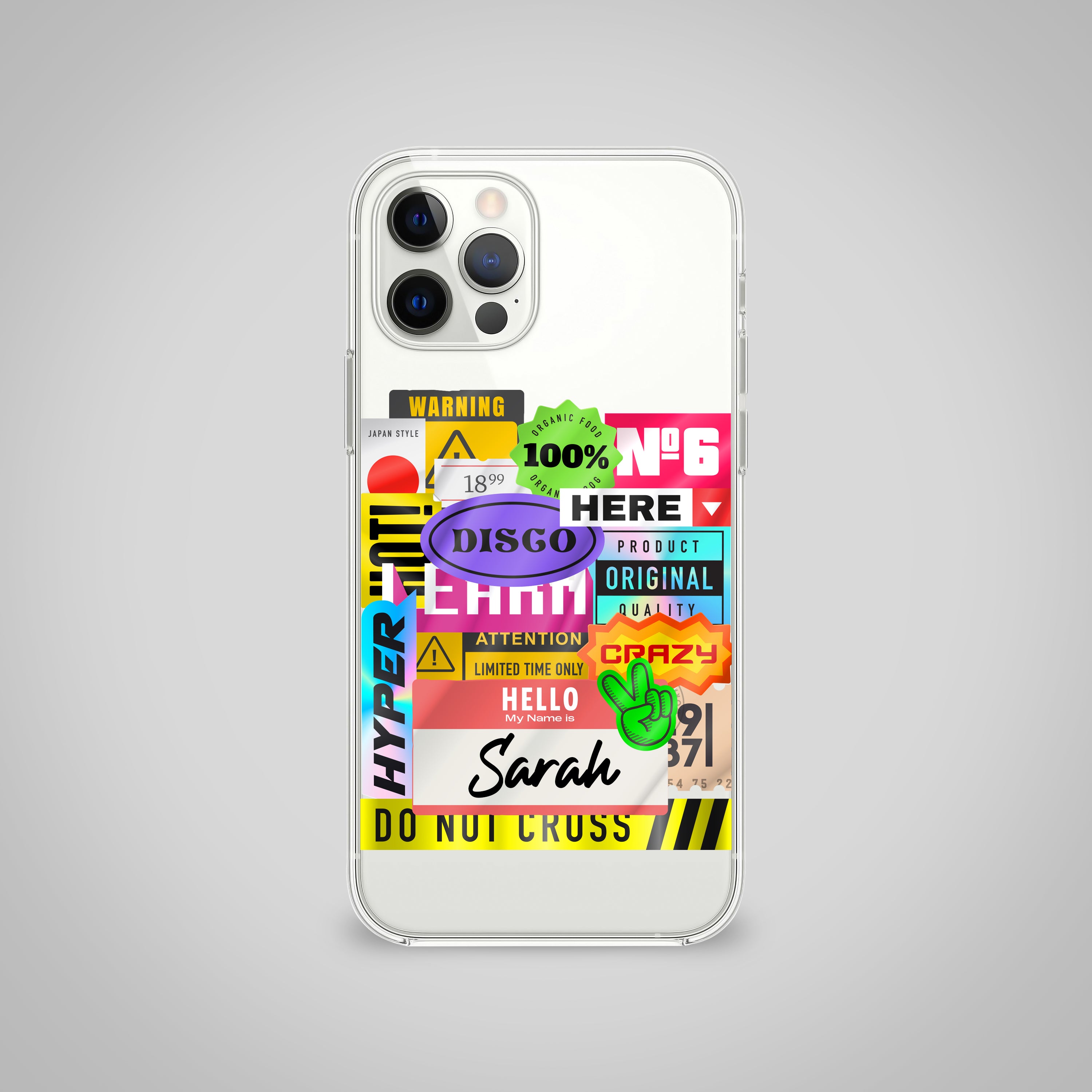 Custom Stickies Clear Silicone Case