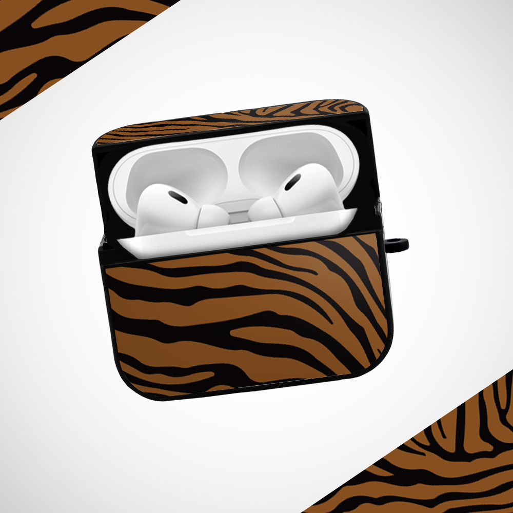 Tiger Print Glass Airpods Pro Case Covers