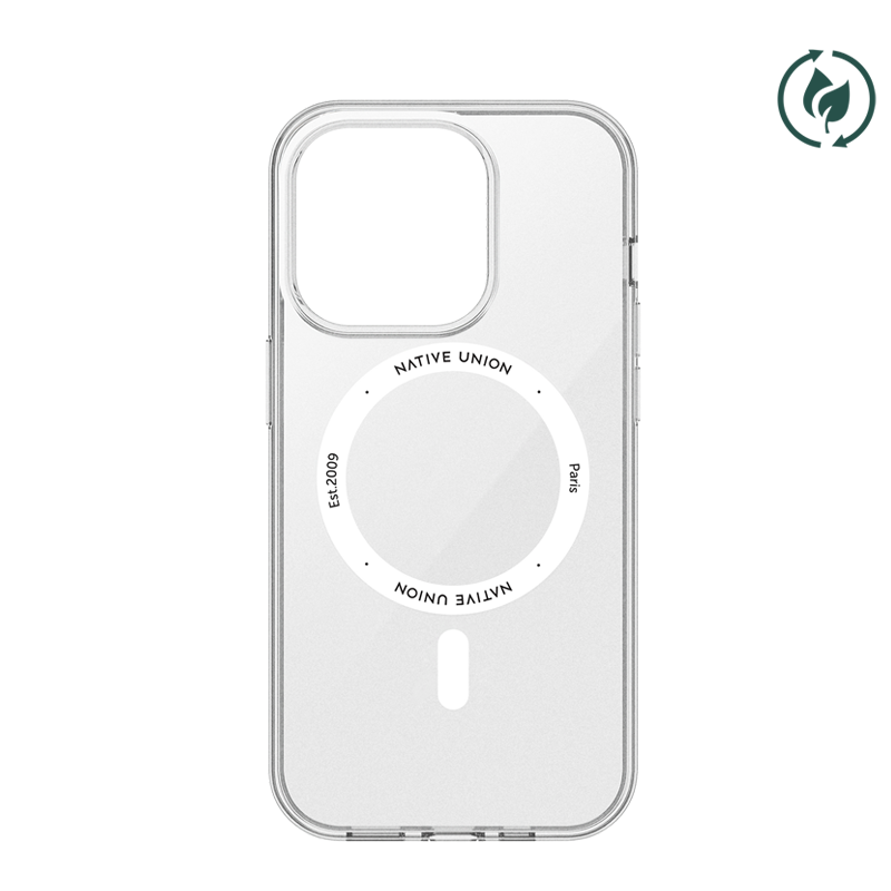 Native Union (Re) Clear Case for iPhone 15 Pro The transparent recycled iPhone case with built-in magnets