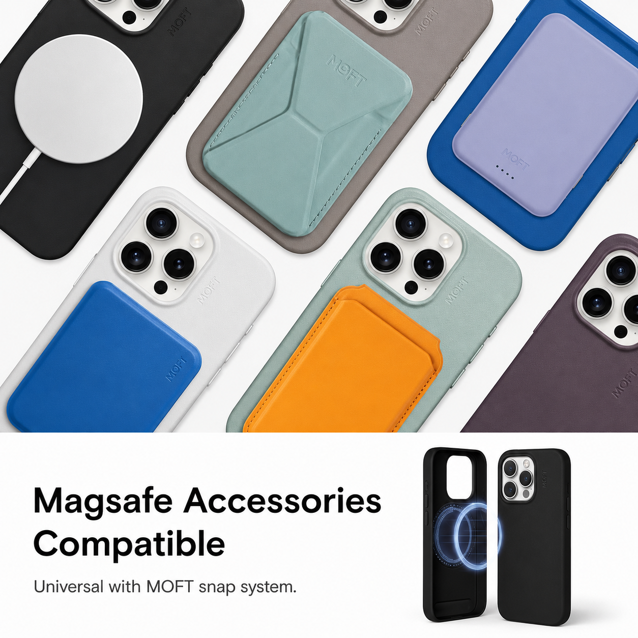 Moft Snap Phone Case MOVAS™ for iPhone 15 Series- MagSafe Compatible