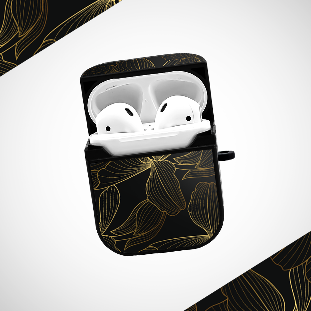 Gold dust Glass Airpods 1st Gen Case Covers
