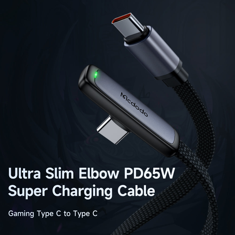 Mcdodo 90 Degree 65W Type-C to Type-C Data Cable