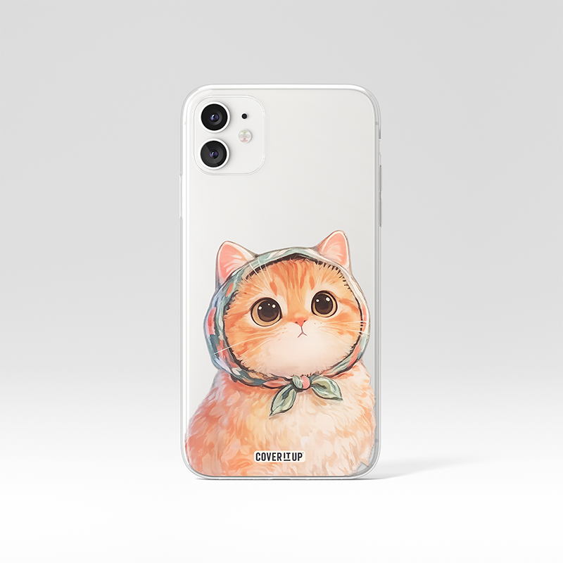 Cat in a Scarf Clear Silicone Case