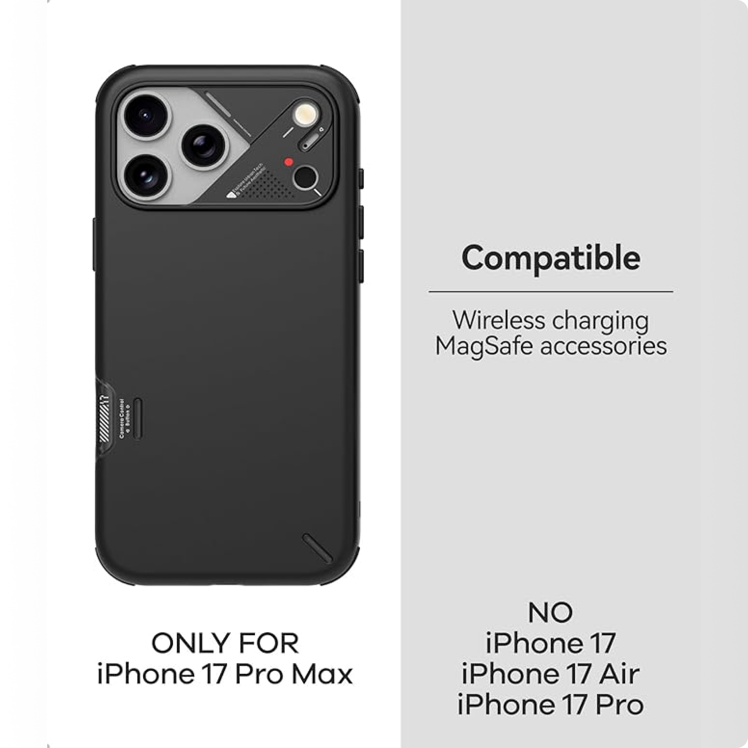 Aulumu A17 Slim Shockproof Case for iPhone 17 Pro Max | MagSafe | Camera Control Cover