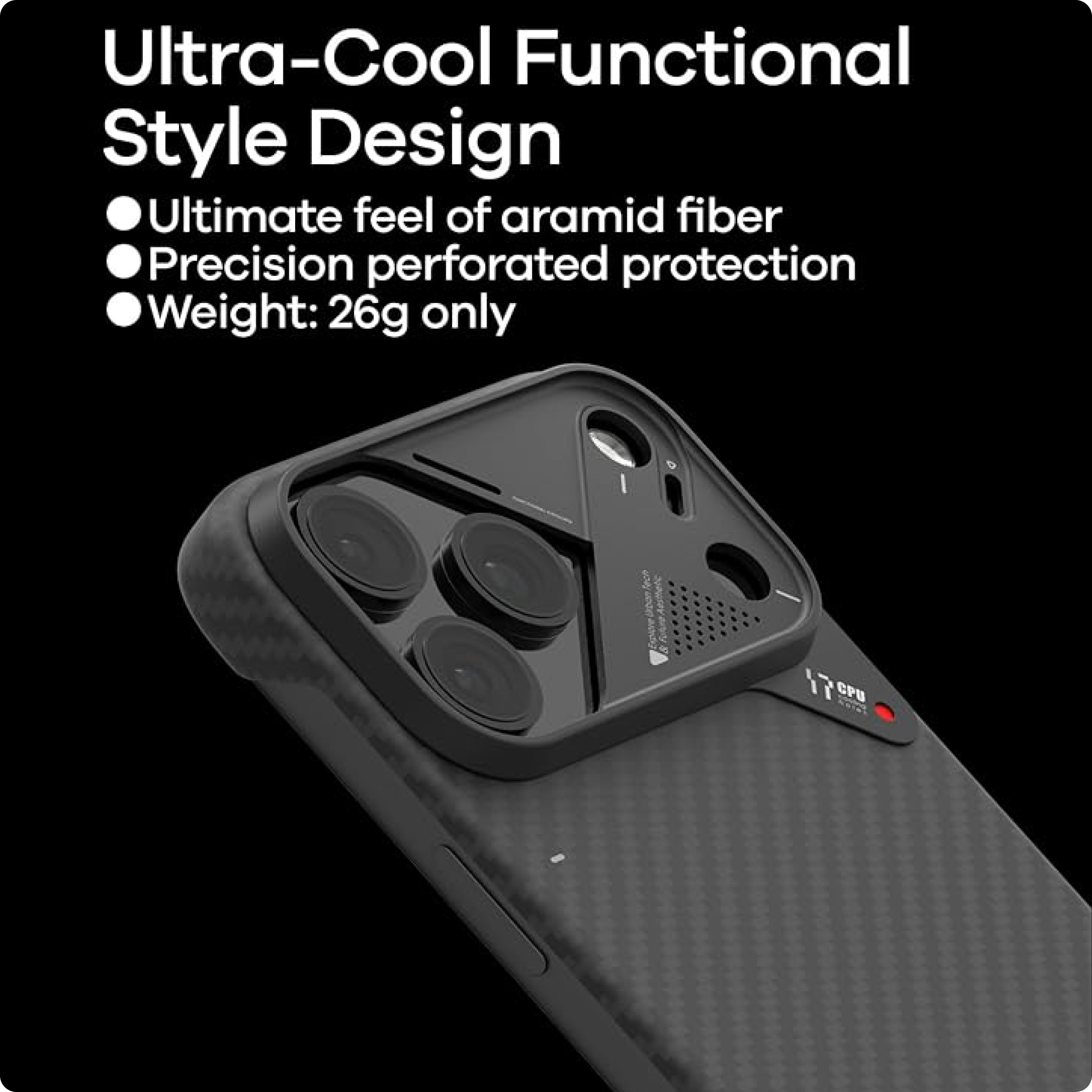 Aulumu A17 Aramid Fiber Case for iPhone 17 Pro | Ultra Slim | MagSafe