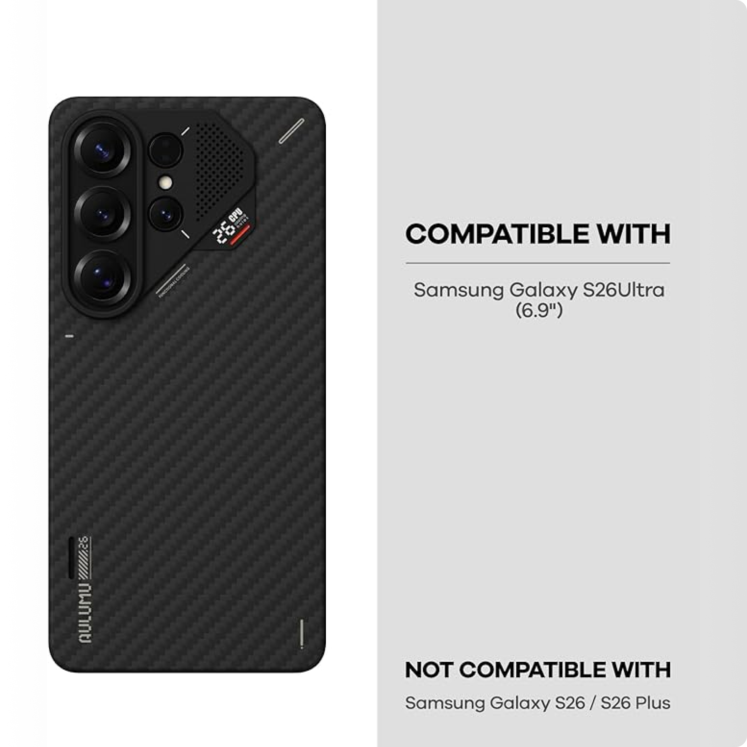 Aulumu S26U Ultra-Slim Aramid Fiber Case for Samsung Galaxy S26 Ultra