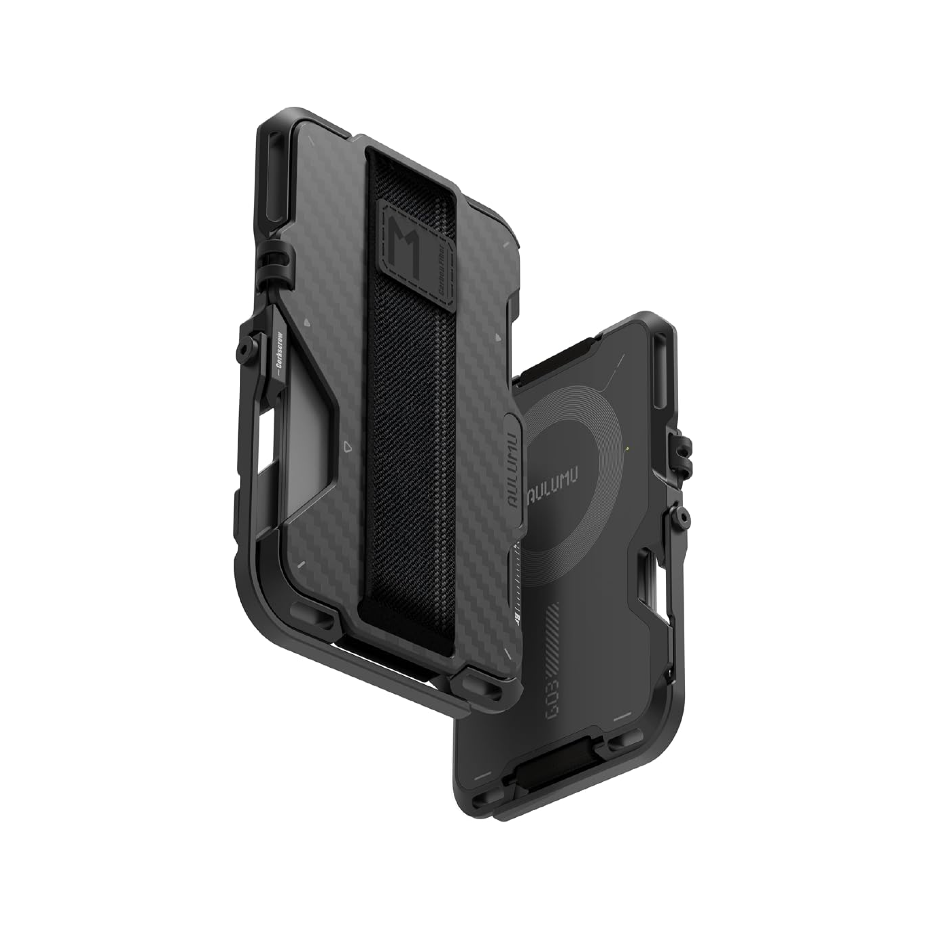 Aulumu G03 Multi-Tool Magnetic Metal Wallet | Carbon Fiber Cover | MagSafe