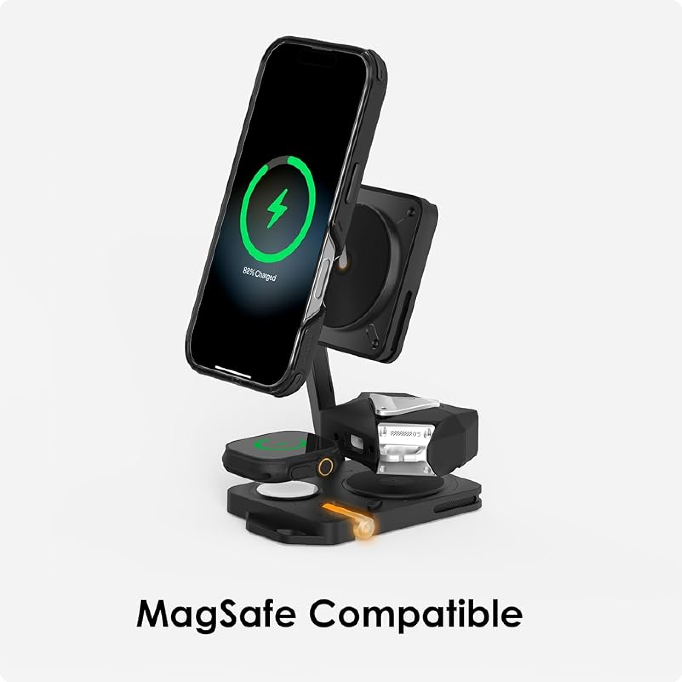 Aulumu M01 4-in-1 Folding Wireless Charging Station & Pad | Magnetic