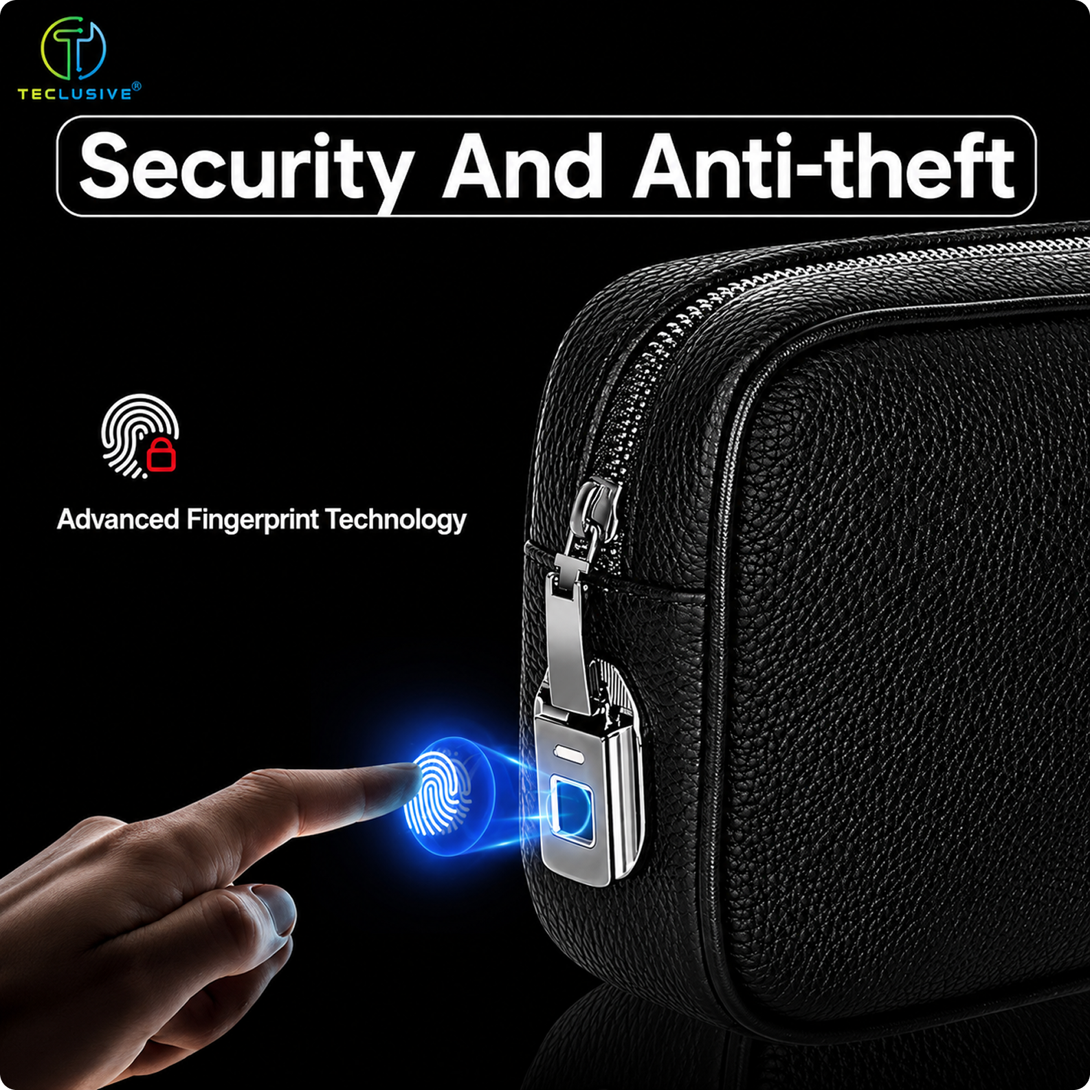 WiWU Phantom Fingerprint Lock Pouch pro