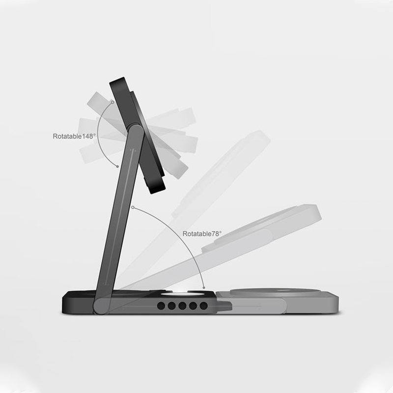 Aulumu M01 4-in-1 Folding Wireless Charging Station & Pad | Magnetic