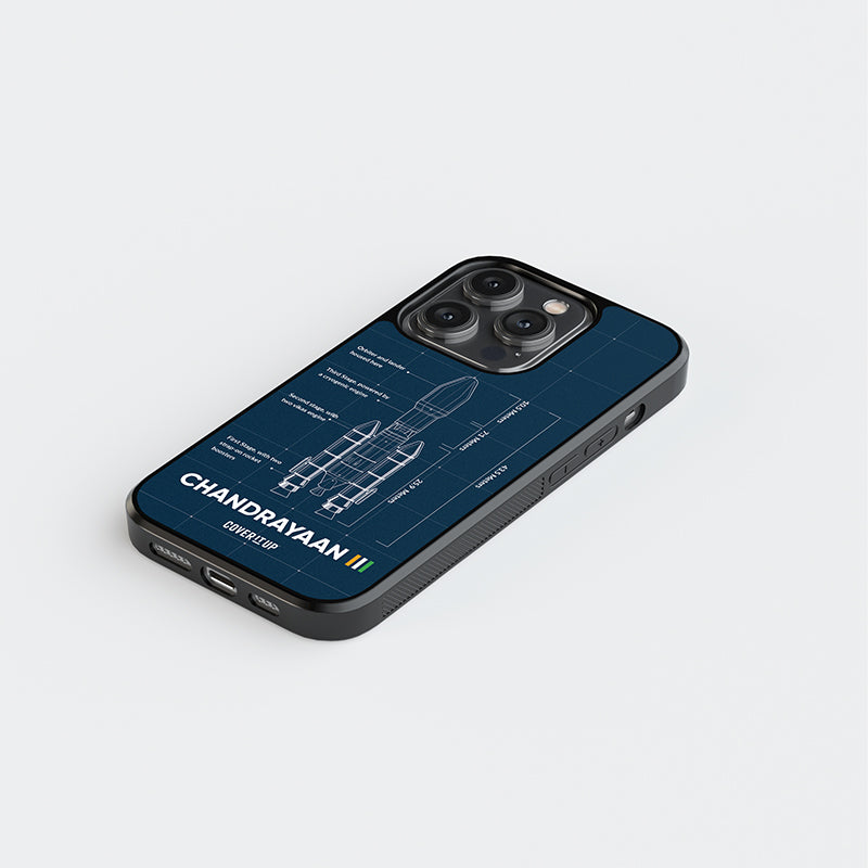 Chandrayaan Blueprint Glass Case