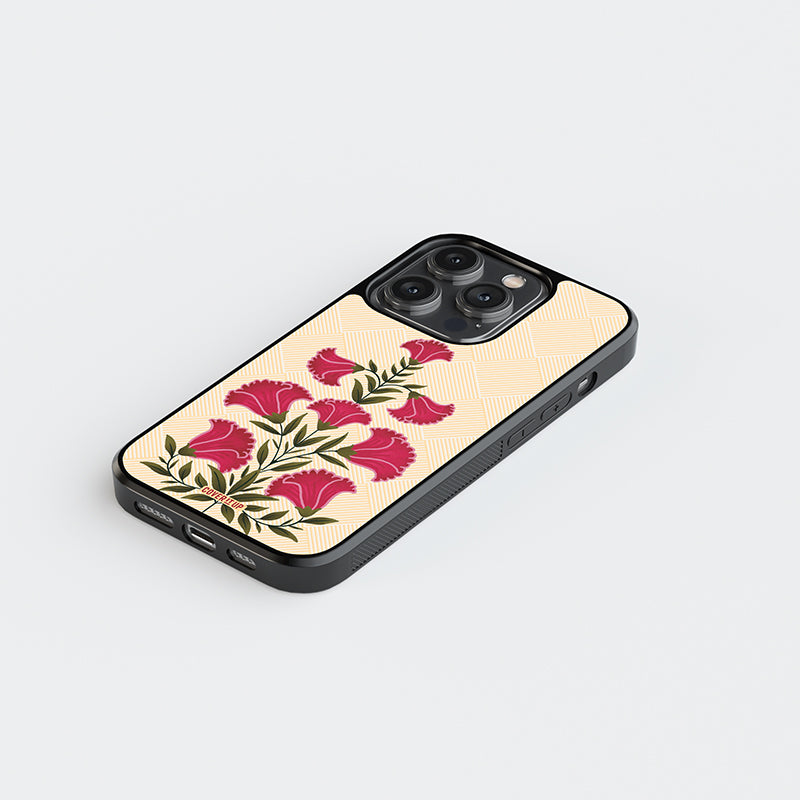 Royal Motif Single Flower Glass Case