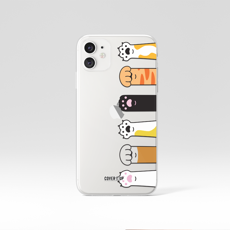Cat Paw Prints Clear Silicone Case