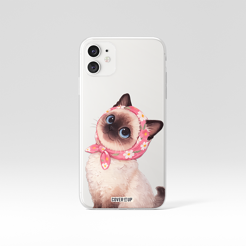 Cute Cat Clear Silicone Case