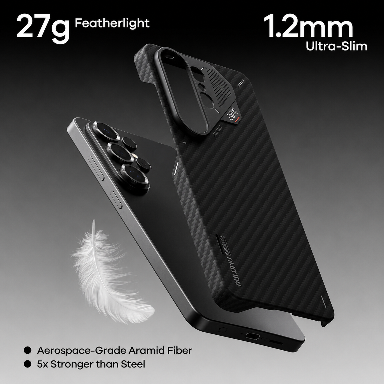 Aulumu S26U Ultra-Slim Aramid Fiber Case for Samsung Galaxy S26 Ultra
