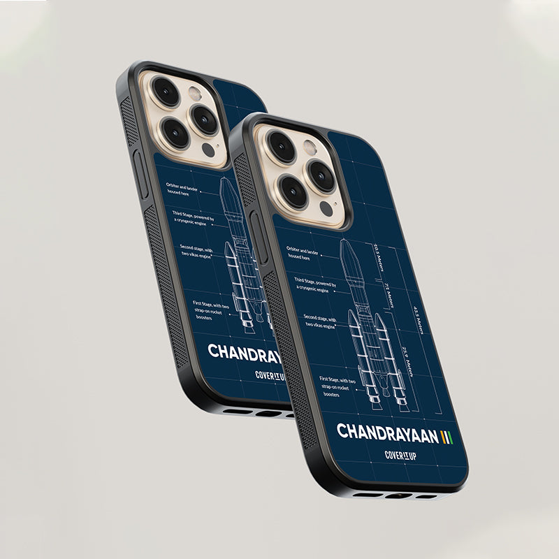 Chandrayaan Blueprint Glass Case