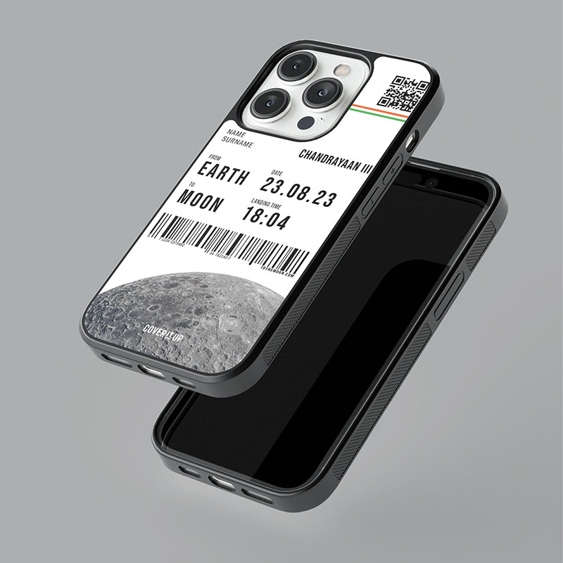 Custom Your Chandrayaan Boarding Pass Glass Case