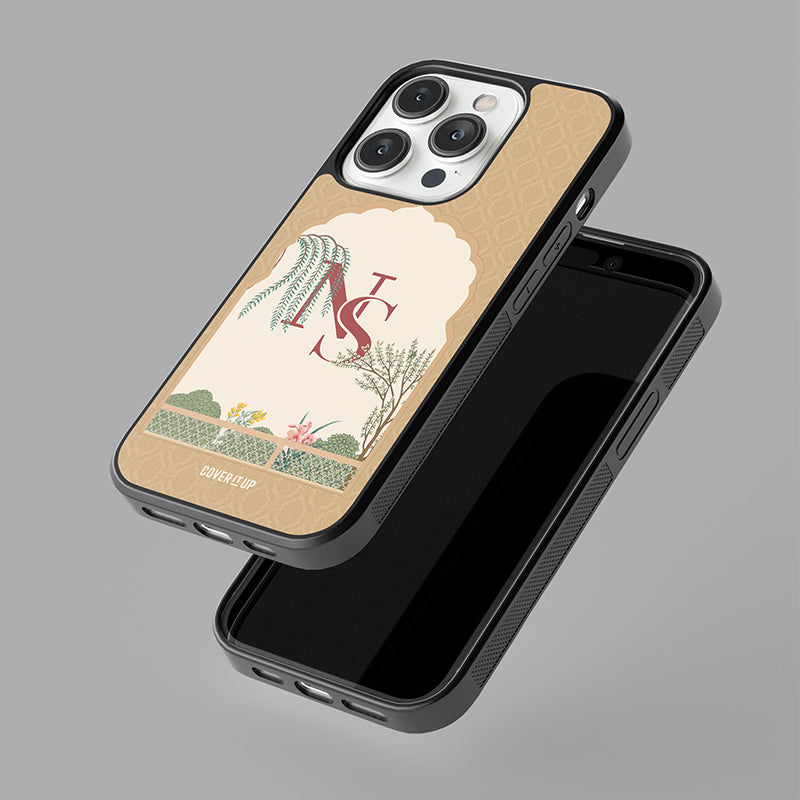 Customise Your Royal Motif Letters Frame Glass case