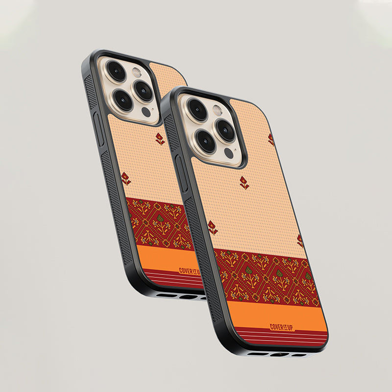 Jamdani Border Saree Glass Case