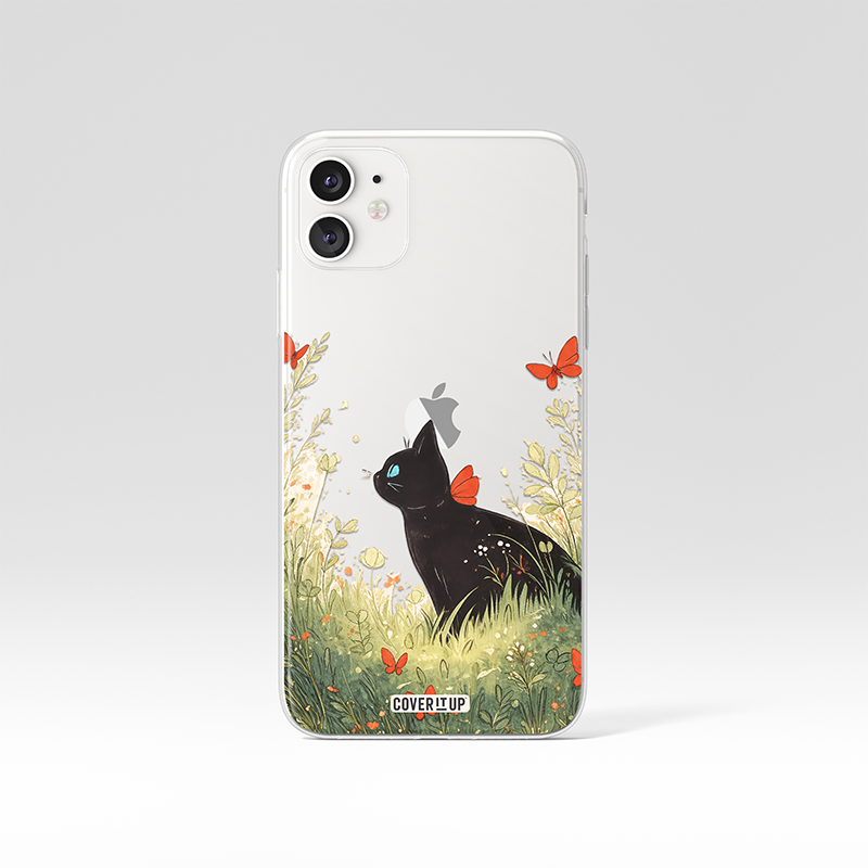 Cat in the Meadows Clear Silicone Case