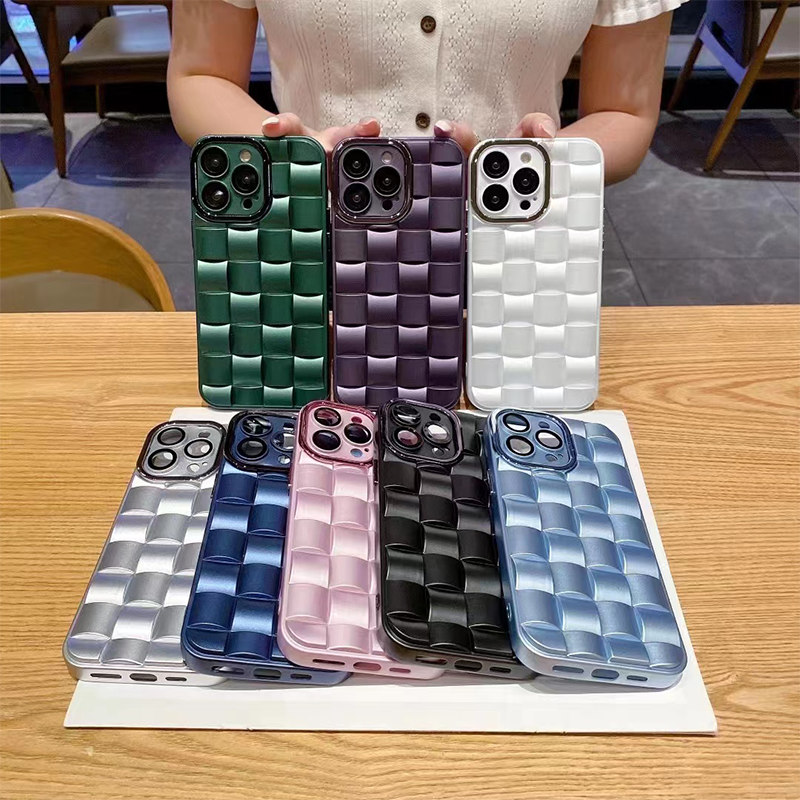 3D Checks Pattern Grid Case for iPhone 13 Series