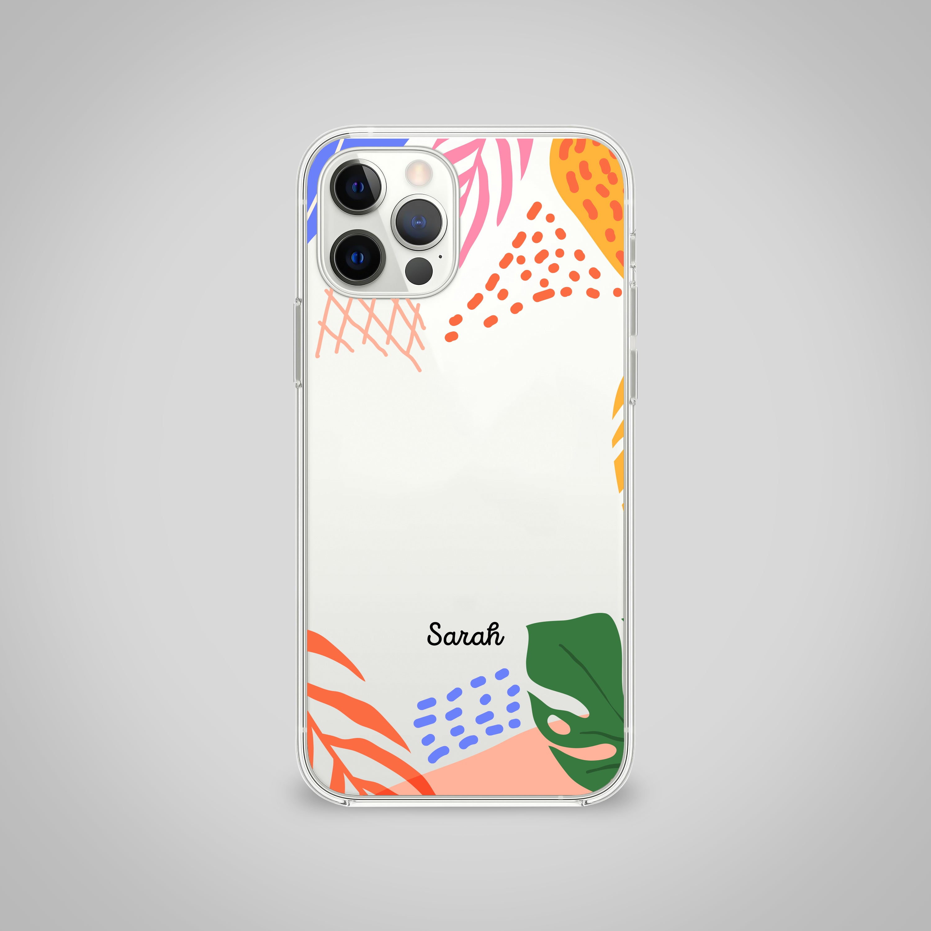 Custom Tropical Clear Silicone Case