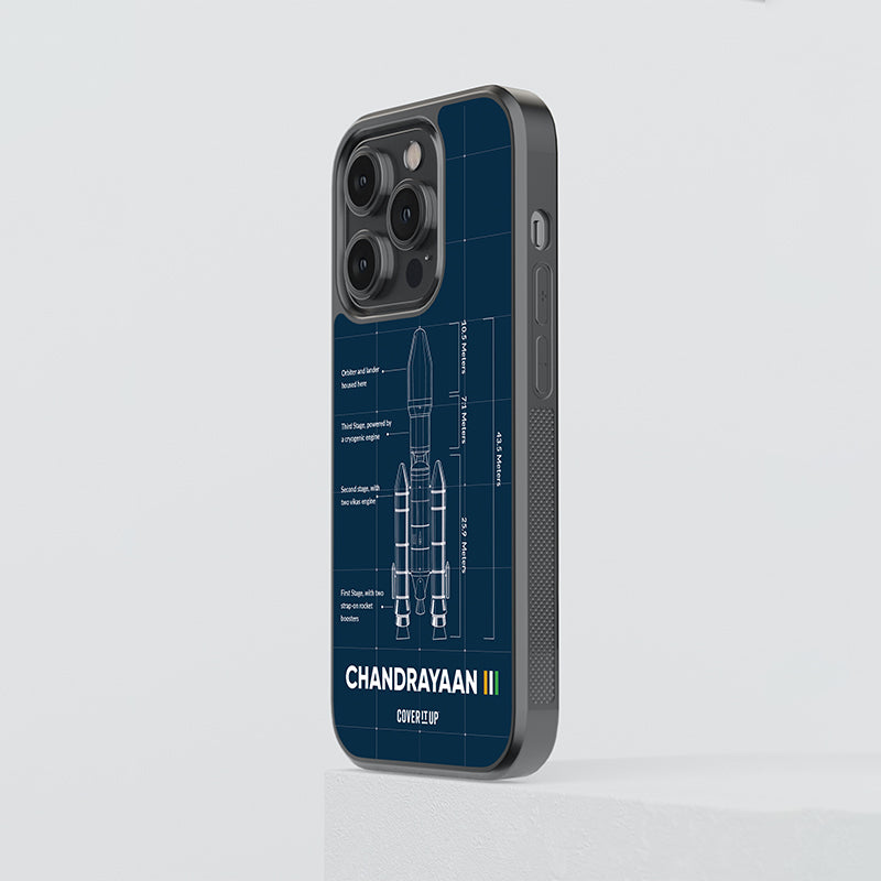 Chandrayaan Blueprint Glass Case