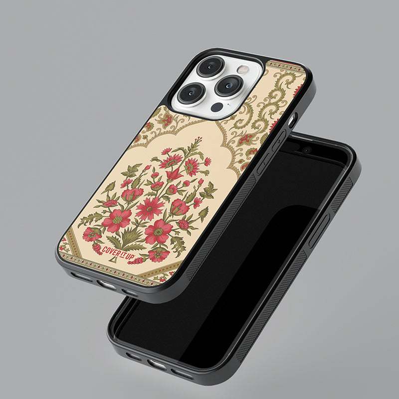 Royal Motif Flower Glass Case