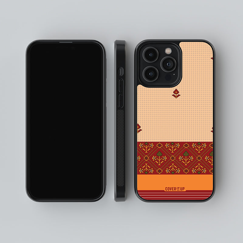 Jamdani Border Saree Glass Case