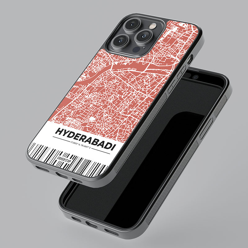 Custom My City Hyderabad Glass Case