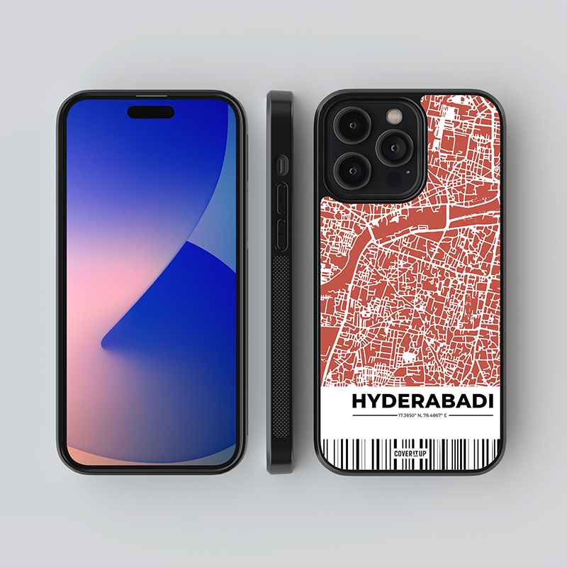 Custom My City Hyderabad Glass Case