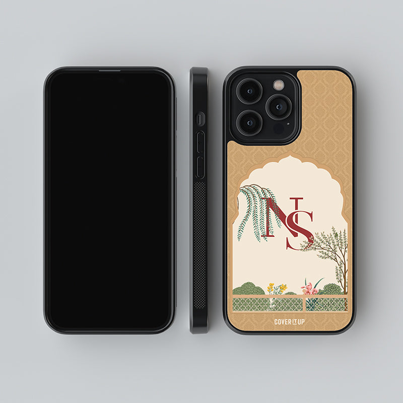 Customise Your Royal Motif Letters Frame Glass case