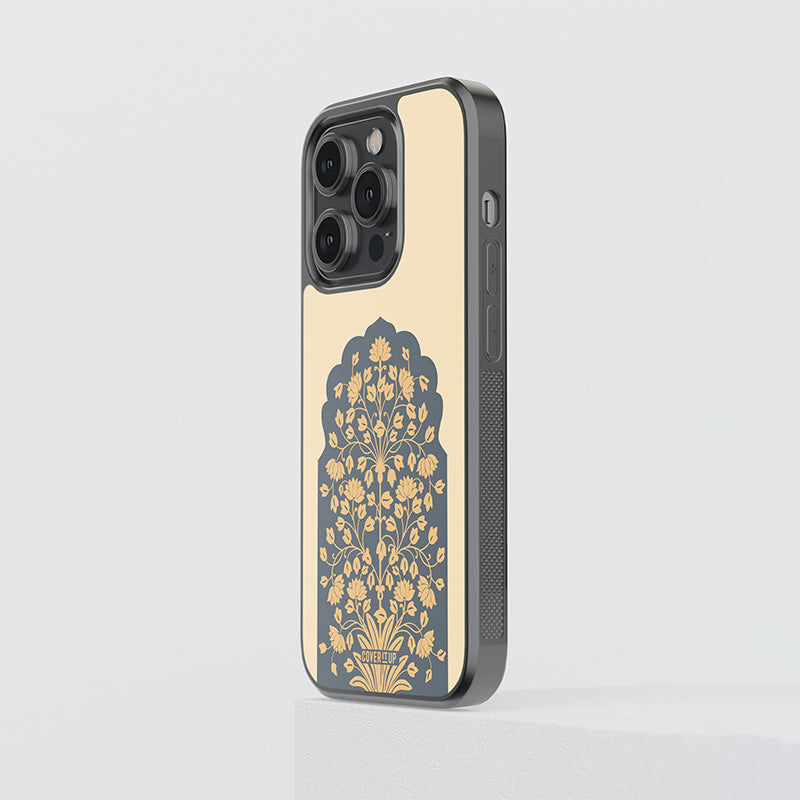 Royal Motif Blue Glass Case
